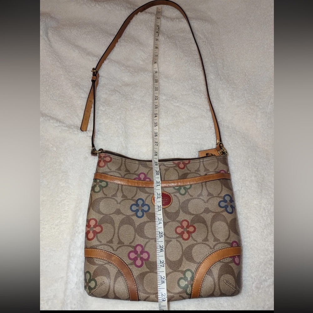 Coach Peyton Signature Multi Color Clover Floral … - image 2